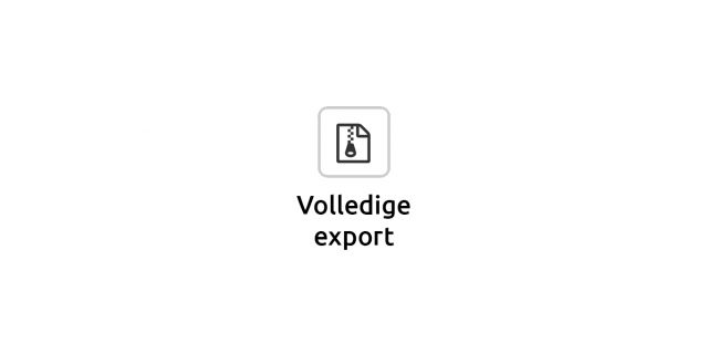 3. Download je Explorit als volledig zip-bestand via de knop ‘Volledige export'; je krijgt dan een mail met daarin de bijbehorende link.